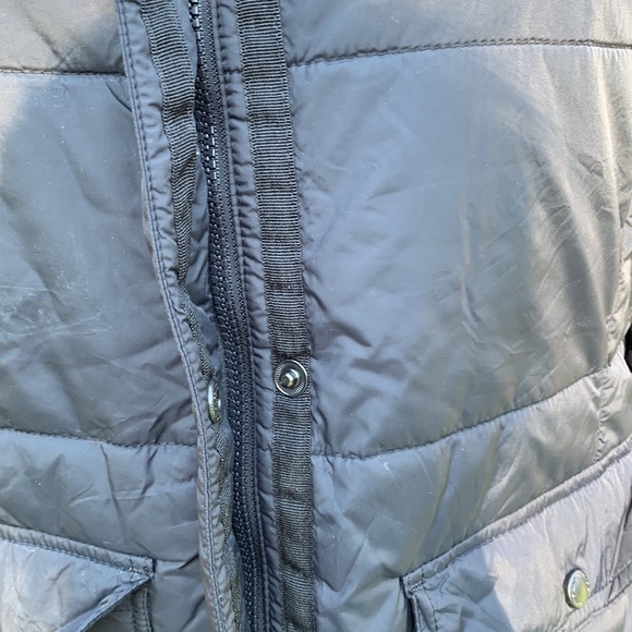 Women's Lands End navy blue puffer jacket PM - Picture 4 of 14